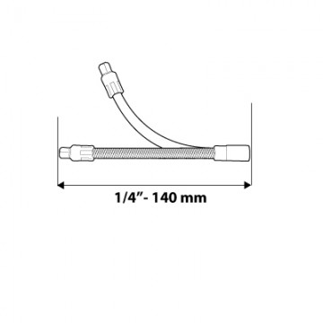 Przedłużka elastyczna 1/4, 140 mm