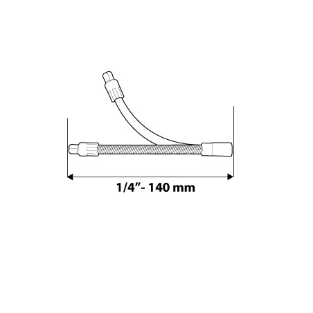 Przedłużka elastyczna 1/4, 140 mm