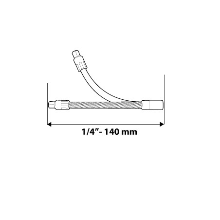 Przedłużka elastyczna 1/2, 190 mm