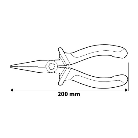 Szczypce wydłużone proste 200 mm