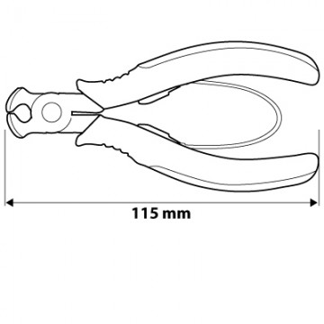 Szczypce precyzyjne czołowe 115 mm