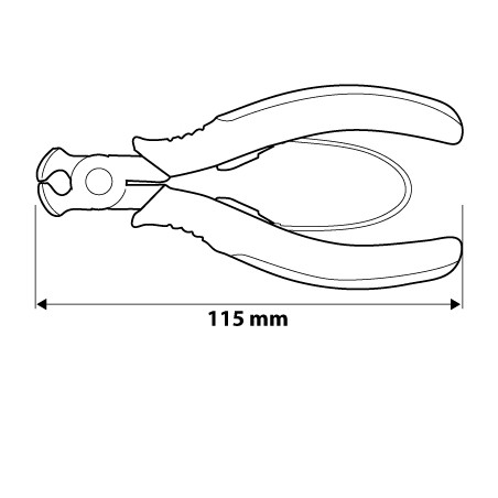 Szczypce precyzyjne czołowe 115 mm