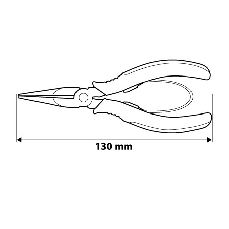 Szczypce precyzyjne płaskie 130 mm