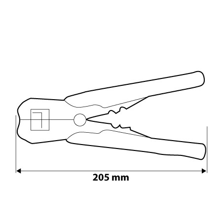 Automatyczny ściągacz izolacji 205 mm, czołowy