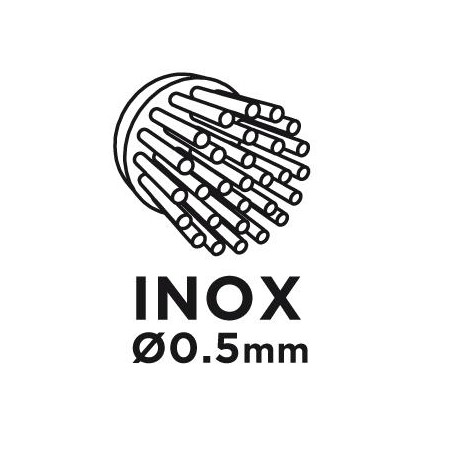 Szczotka druciana tarczowa odgięta 100 mm x M14, INOX