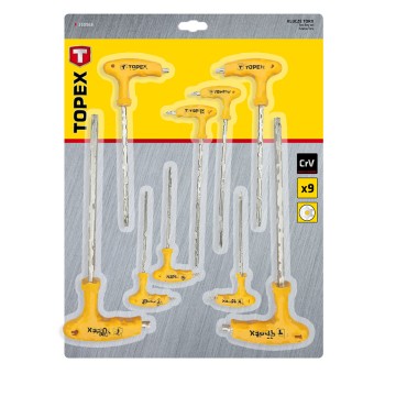 Klucze Torx typu T T10-T50, zestaw 9 szt.