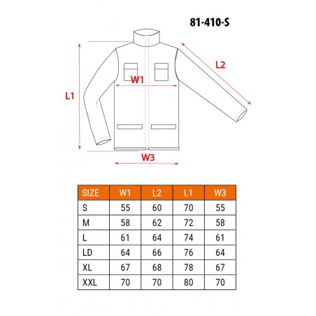 Bluza robocza BASIC, rozmiar S/48