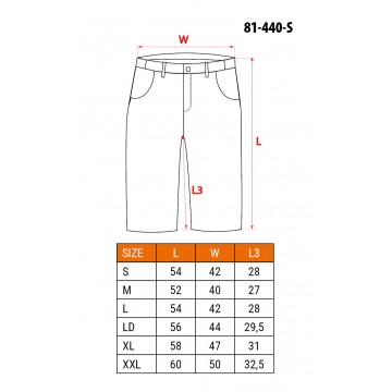 Krótkie spodenki BASIC, rozmiar S/48