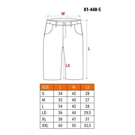 Krótkie spodenki BASIC, rozmiar S/48