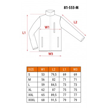 Bluza dziana wzmacniana tkaniną softshell, rozmiar M