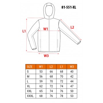 Kurtka robocza softshell z kapturem odpinanym, rozmiar XL