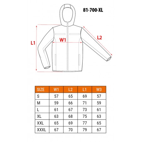 Kurtka robocza ostrzegawcza softshell z kapturem, żółta, rozmiar XL