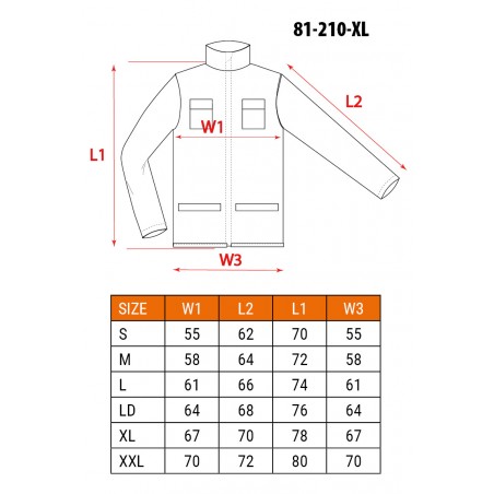 Bluza robocza HD, rozmiar XL/56