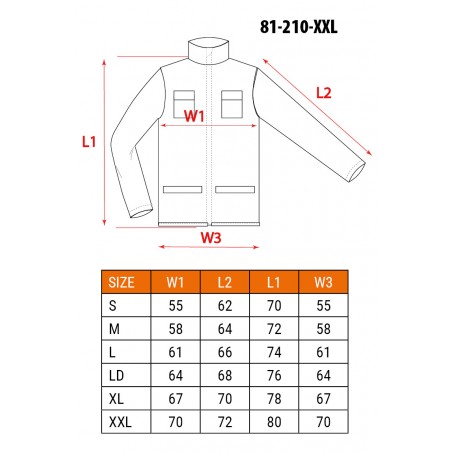 Bluza robocza HD, rozmiar XXL/58