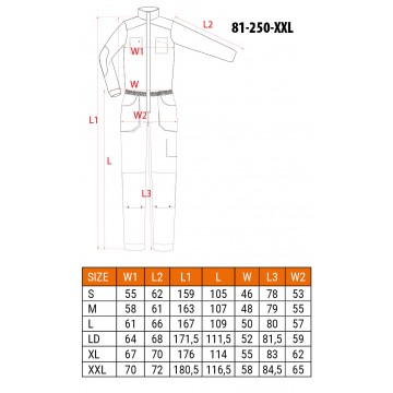 Kombinezon roboczy HD, rozmiar XXL/58