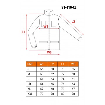 Bluza robocza BASIC, rozmiar XL/56