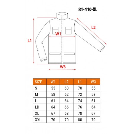 Bluza robocza BASIC, rozmiar XL/56
