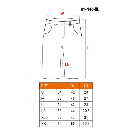 Krótkie spodenki BASIC, rozmiar XL/56