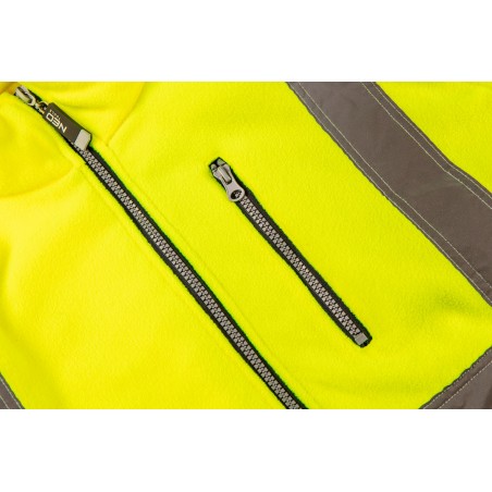 Bluza polarowa ostrzegawcza, żółta, rozmiar XL