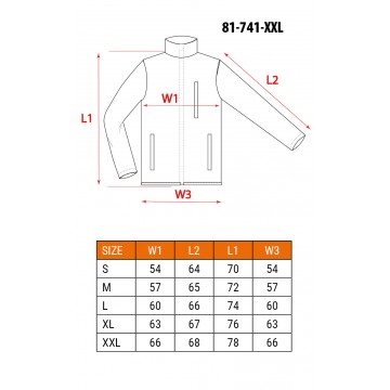 Bluza polarowa ostrzegawcza, pomarańczowa, rozmiar XXL