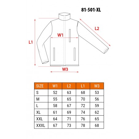 Bluza polarowa, szara, rozmiar XL