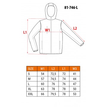 Bluza robocza ostrzegawcza, pomarańczowa, rozmiar L