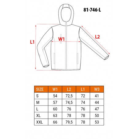 Bluza robocza ostrzegawcza, pomarańczowa, rozmiar L