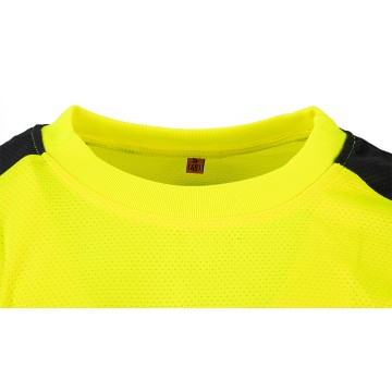 T-shirt ostrzegawczy, ciemny dół, żółty, rozmiar S