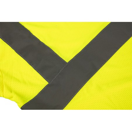 T-shirt ostrzegawczy, żółty, rozmiar XXL