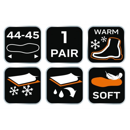 Wkładki do butów thermal comfort - rozmiar 44-45.