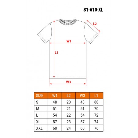 T-shirt, czarny, rozmiar XL, CE