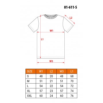 T-shirt, pomarańczowy, rozmiar S, CE