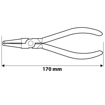 Szczypce segera do pierścieni osadczych 170 mm, wewnętrzne, wygięte