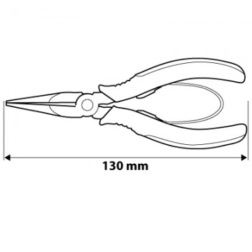 Szczypce precyzyjne wydłużone proste 130 mm