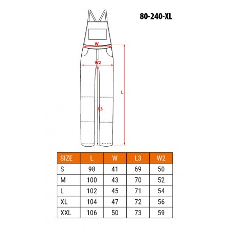 Ogrodniczki robocze damskie, rozmiar XL