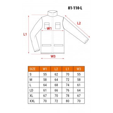 Bluza robocza biała, HD, rozmiar L/52