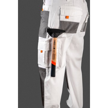 Spodnie robocze, białe, rozmiar LD/54