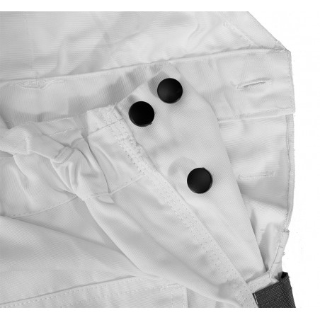 Spodnie robocze na szelkach, białe, HD, rozmiar L/52