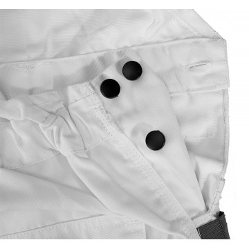 Spodnie robocze na szelkach, białe, HD, rozmiar M/50