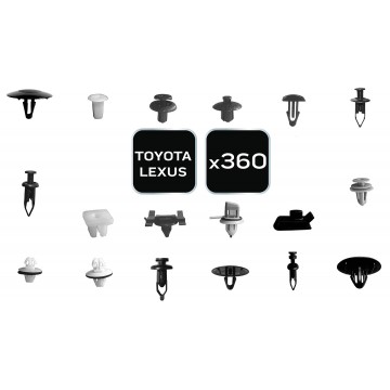 Zestaw spinek samochodowych Toyota/Lexus, 360 sztuk