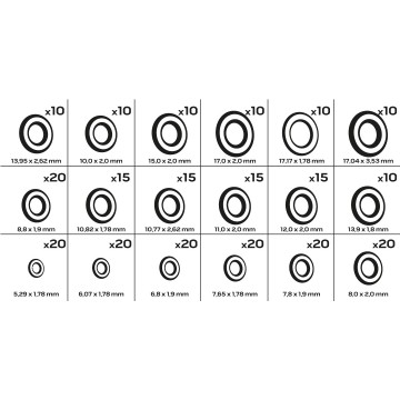 O-ringi klimatyzacji HNBR, 270 sztuk
