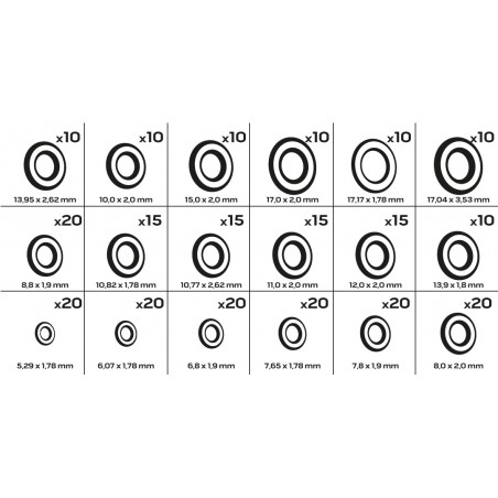 O-ringi klimatyzacji HNBR, 270 sztuk
