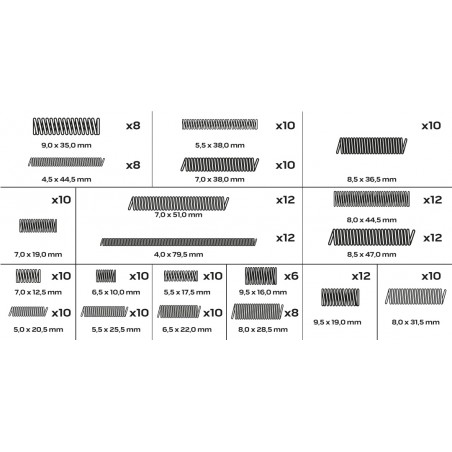 Sprężyny, 200 sztuk