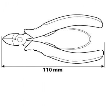 Szczypce precyzyjne boczne 110 mm