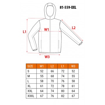 Kurtka softshell z ocieplaczem PREMIUM, rozmiar XXL