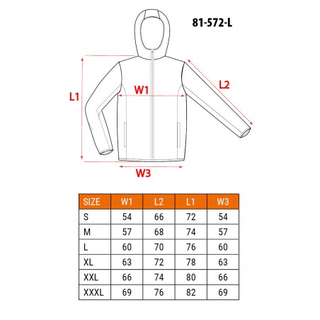 Kurtka 3 w 1, membrana 10000 PREMIUM, rozmiar L