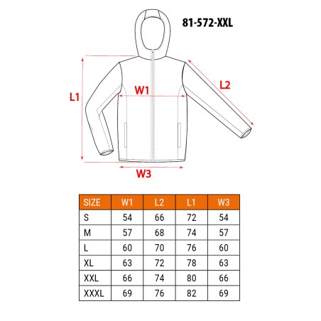 Kurtka 3 w 1, membrana 10000 PREMIUM, rozmiar XXL