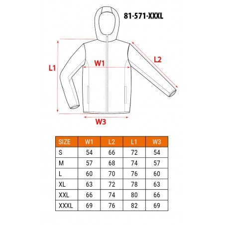 Kurtka z membraną 8000 PREMIUM, ocieplenie PrimaLoft, rozmiar XXXL