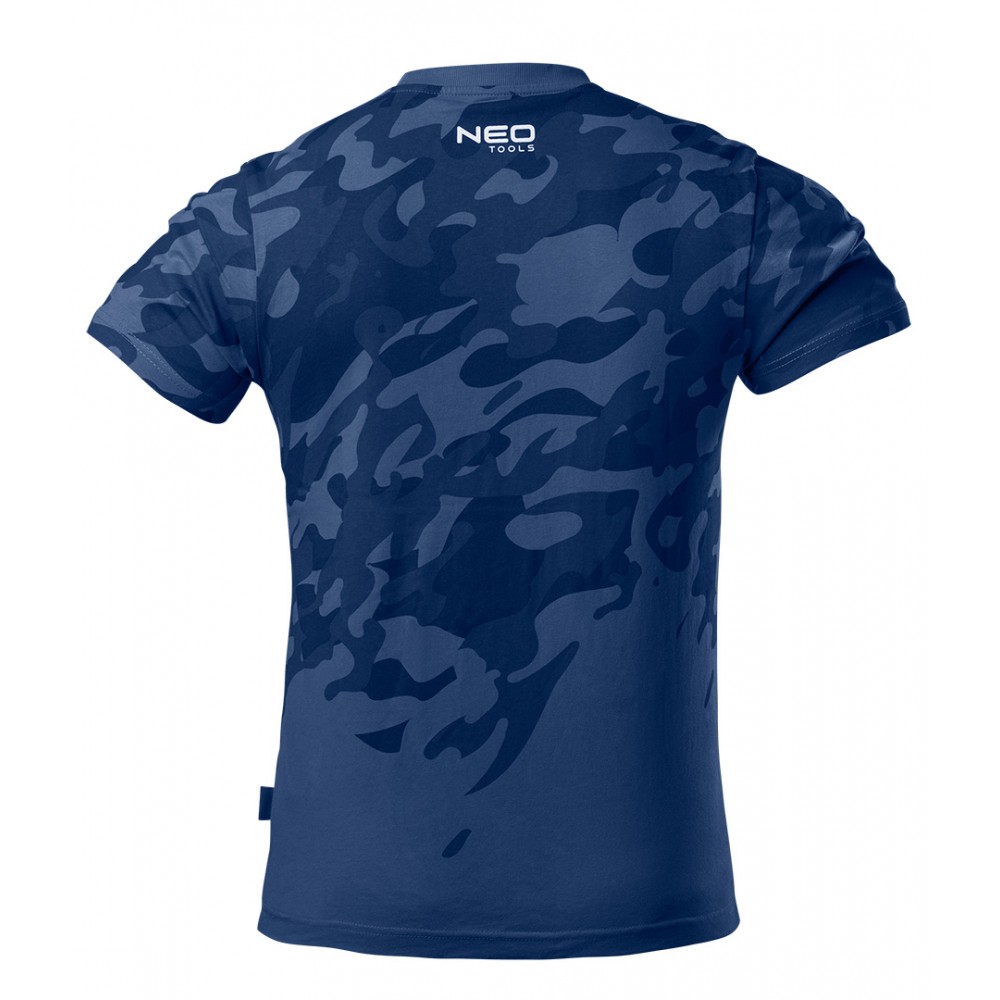 T-shirt roboczy Camo Navy, rozmiar S