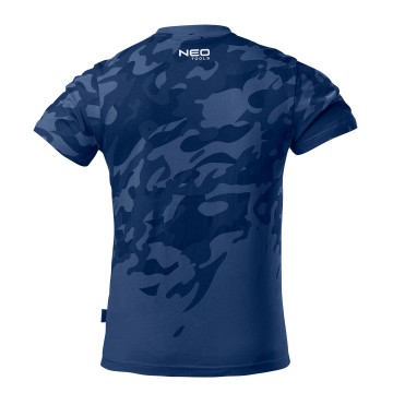 T-shirt roboczy Camo Navy, rozmiar S